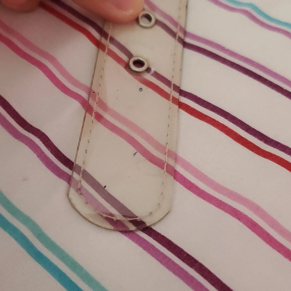 Clear Belt With Colorful Flowers